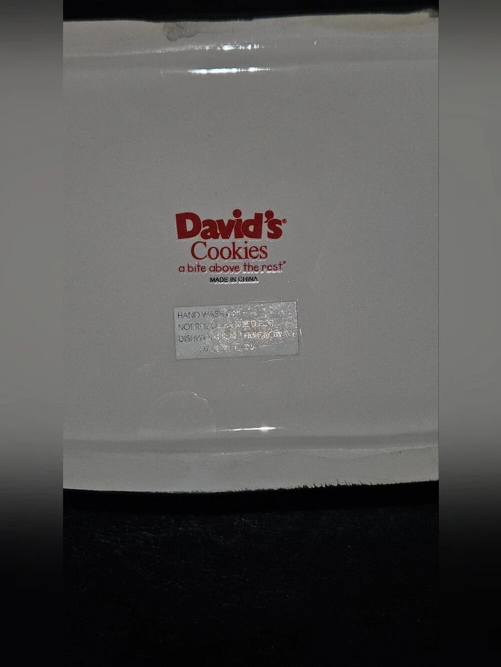 David’s Cookies Lovely Ceramic Purse Small 6” Cookie Jar Trinket Box